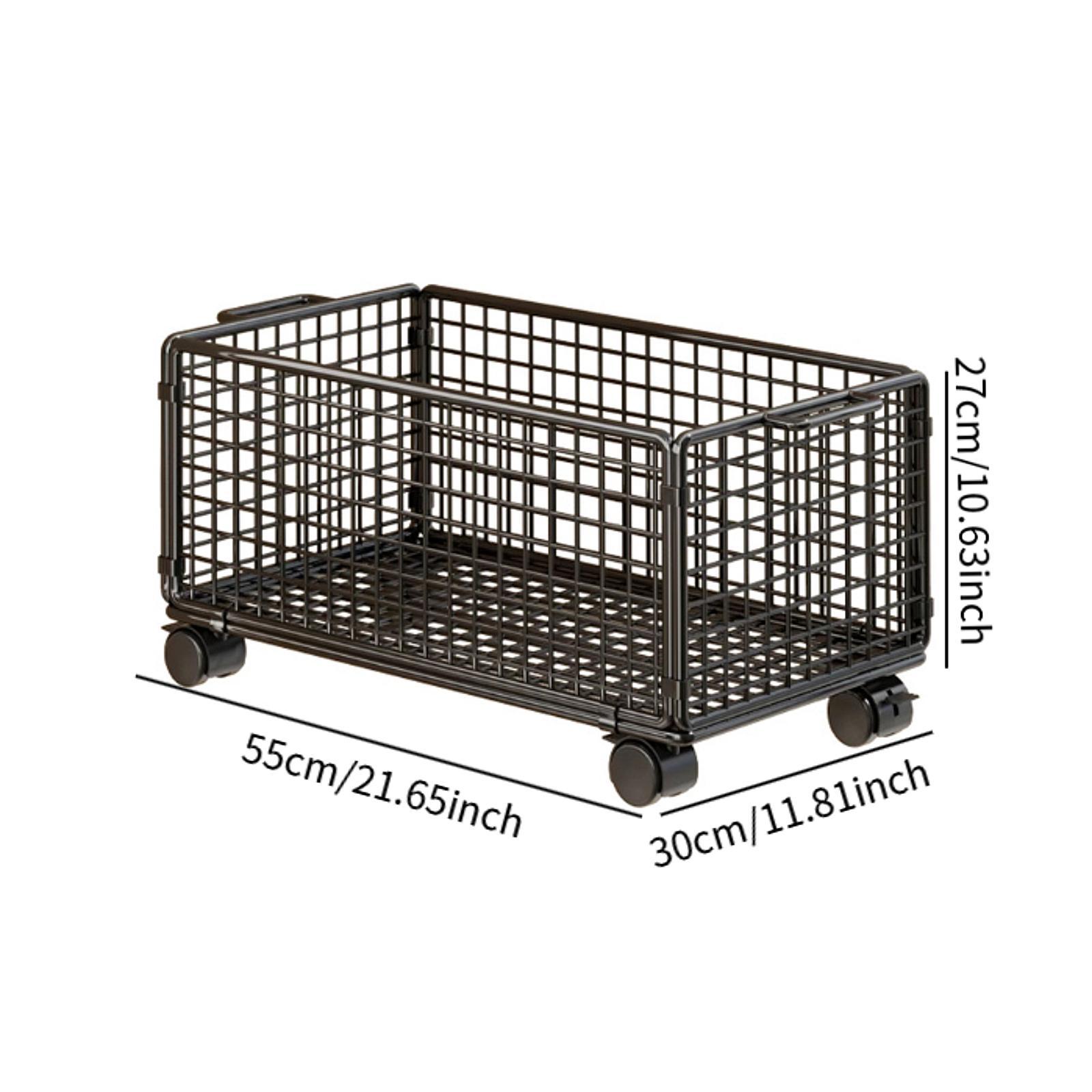 Book Cart Rolling - รถเข็นเก็บของใต้โต๊ะ กล่องเก็บเอกสารแบบตาข่าย กล่องเก็บหนังสือ วางซ้อนกันได้ สำหรับโรงเรียน สำนักงาน