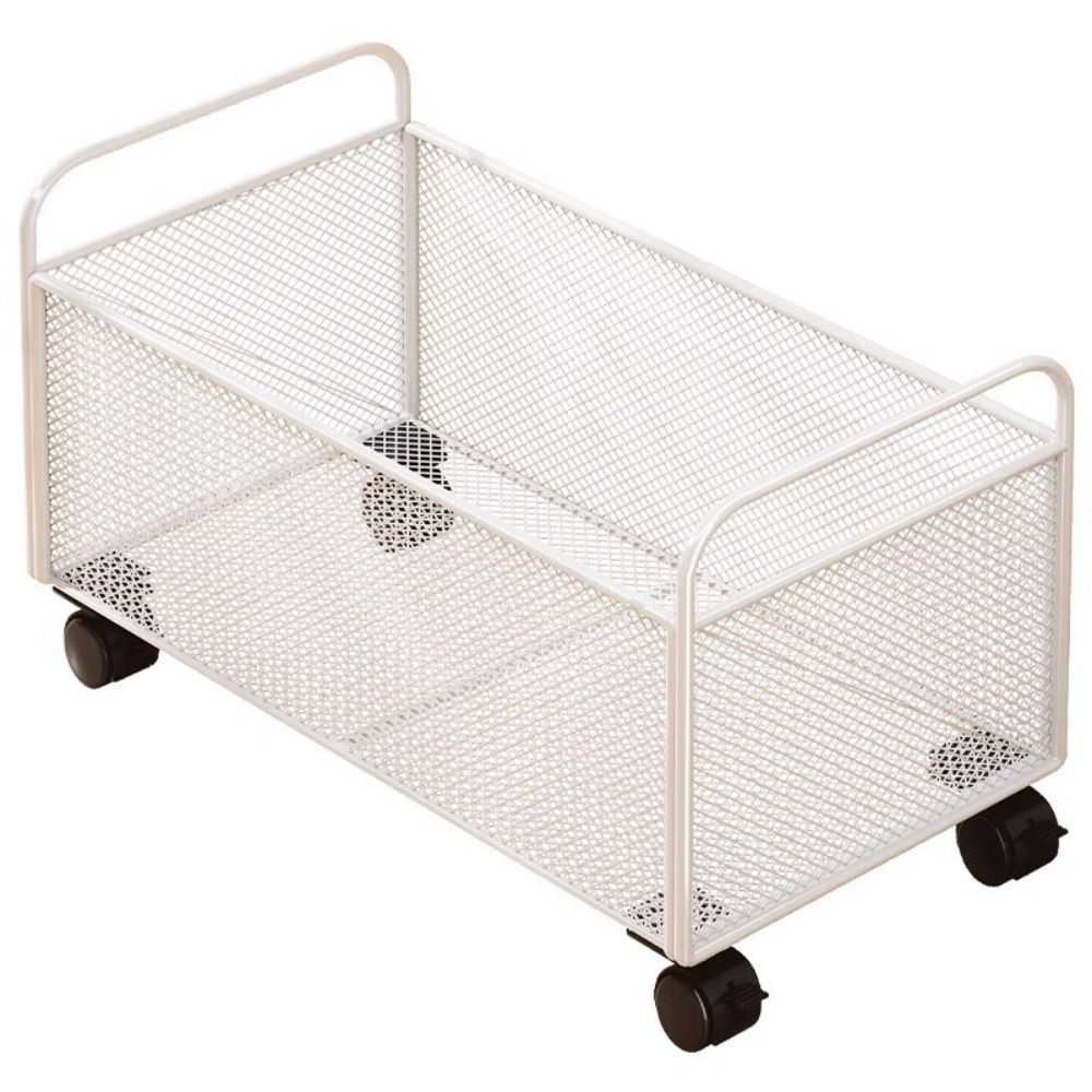 Book Cart Rolling - Iron Made โทรศัพท์มือถือกล่องเก็บหนังสือมัลติฟังก์ชั่ล้อห้องเรียน Desktop Organizer Simple