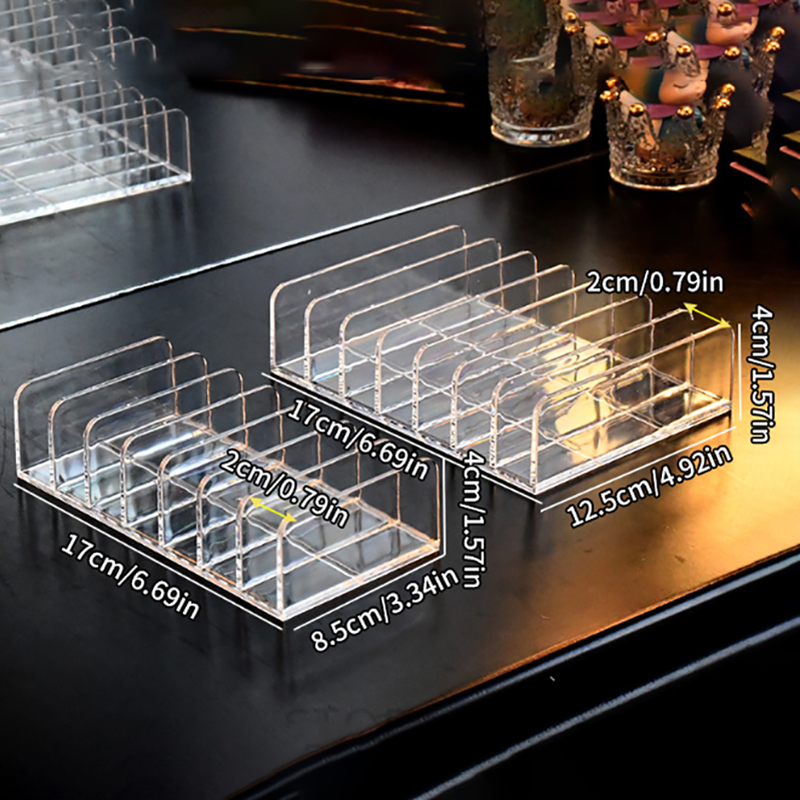 Drawer Organizer Tray - กล่องอะคริลิคใส่พาเลทอายแชโดว์ ถาดจัดเก็บเครื่องสำอาง ชั้นวางเครื่องสำอาง กล่องเก็บอุปกรณ์แต่งหน้า ลิ้นชักสำหรับเครื่องสำอาง
