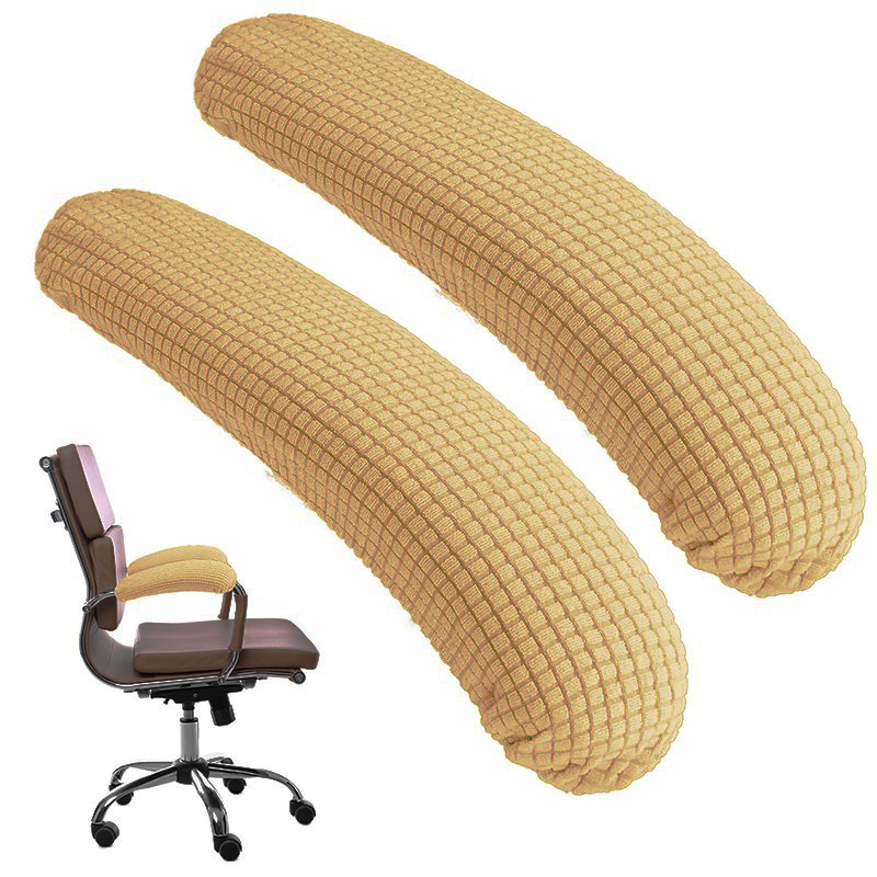 Visitor Chair Padded - 2 ชิ้นเก้าอี้สํานักงานที่เท้าแขนครอบคลุมสํานักงานที่ถอดออกได้ส่วนที่เหลือแขนครอบคลุมเก้าอี้แผ่นรองแขนล้างทําความสะอาดได้ข้อศอกสนับสนุนบรรเทาแขน