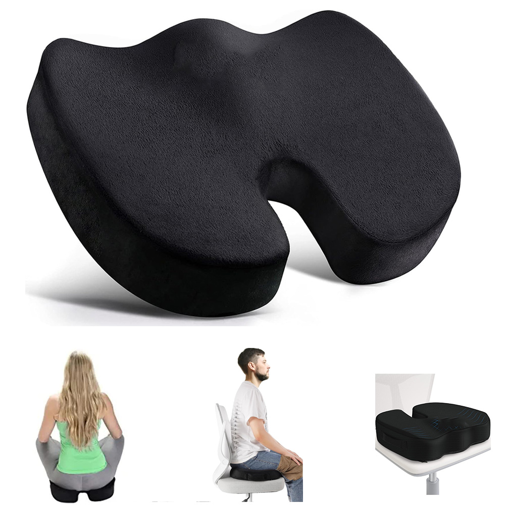 Visitor Chair Padded - เบาะรองนั่งเดินทางหน่วยความจําโฟมหมอนรูปตัว U สําหรับเก้าอี้เบาะ Pad รถสํานักงานหมอนสะโพก,เบาะระบายอากาศได้สบาย