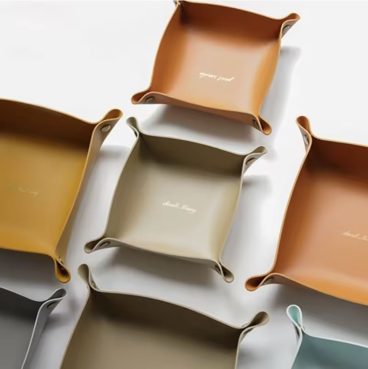 สไตล์นอร์ดิกหนังถาด Desktop Or - Drawer Organizer Tray บทวิจารณ์และราคา