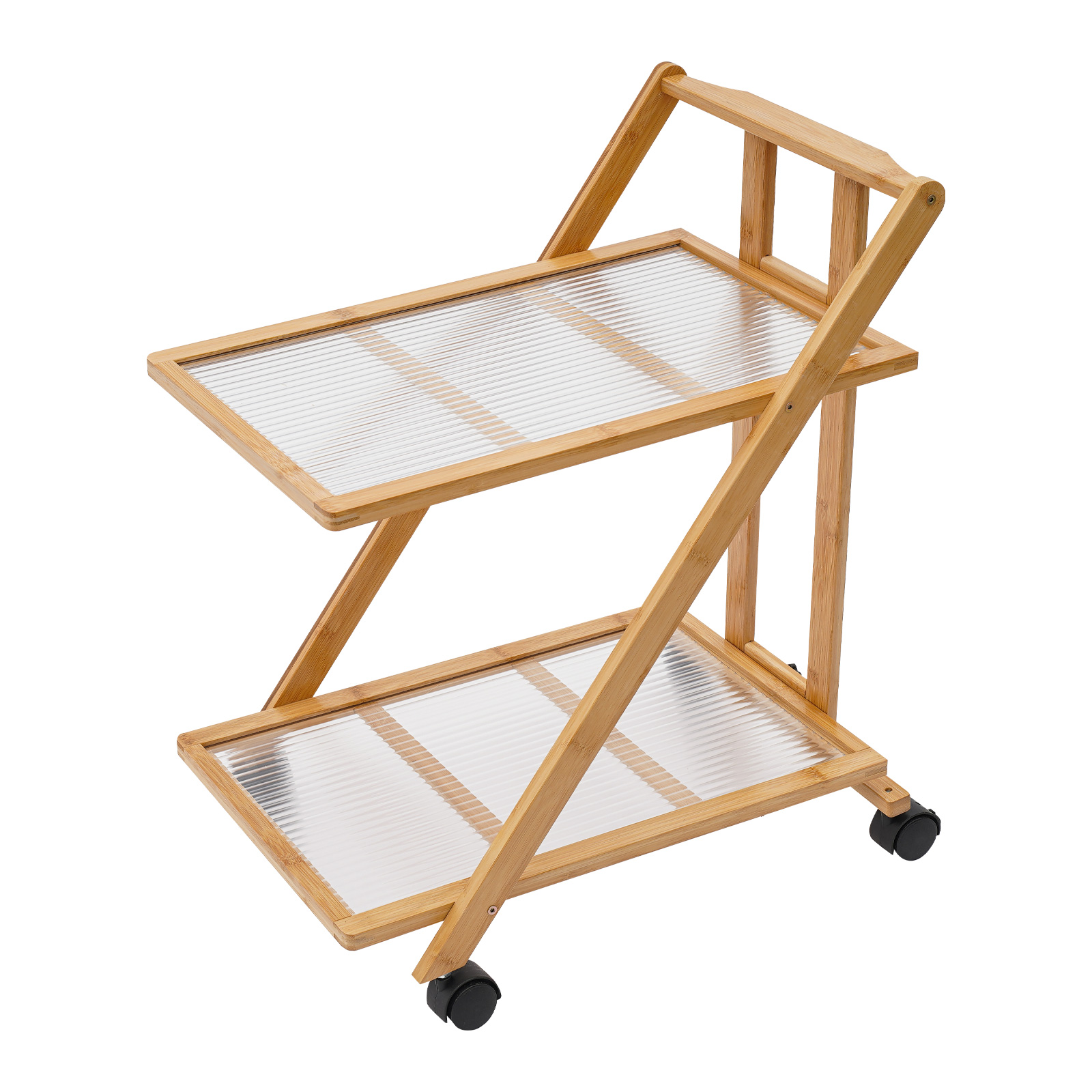 รถเข็นเก็บของ 2 ชั้นแบบพับได้  - Book Cart Rolling บทวิจารณ์และราคา