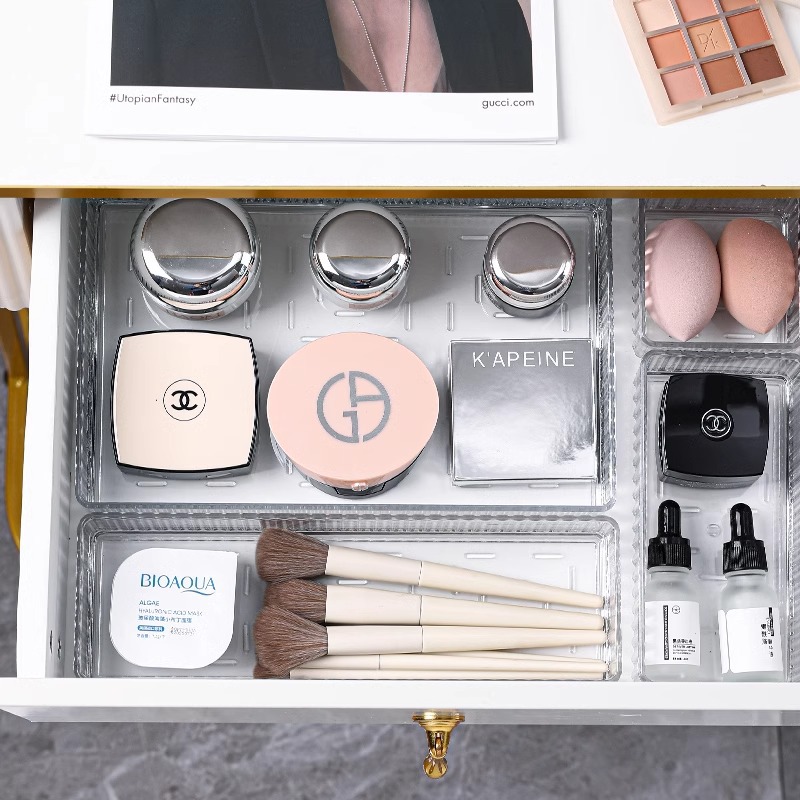 กล่องจัดระเบียบลิ้นชักแบบใส ซ้ - Drawer Organizer Tray บทวิจารณ์และราคา