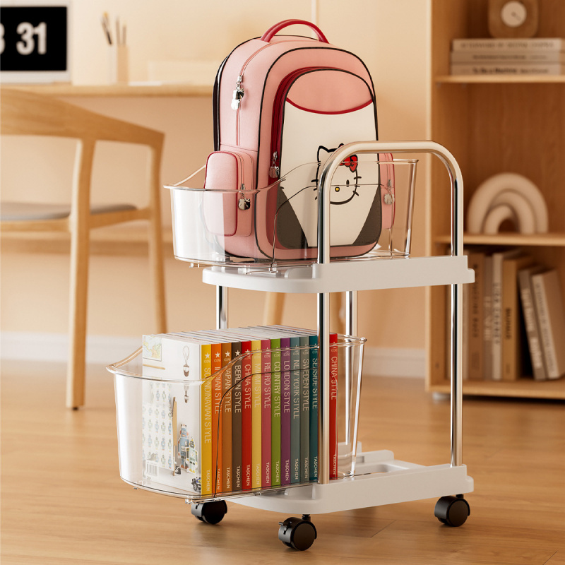 รถเข็นเก็บของแบบมีล้อ ชั้นวางข - Book Cart Rolling บทวิจารณ์และราคา