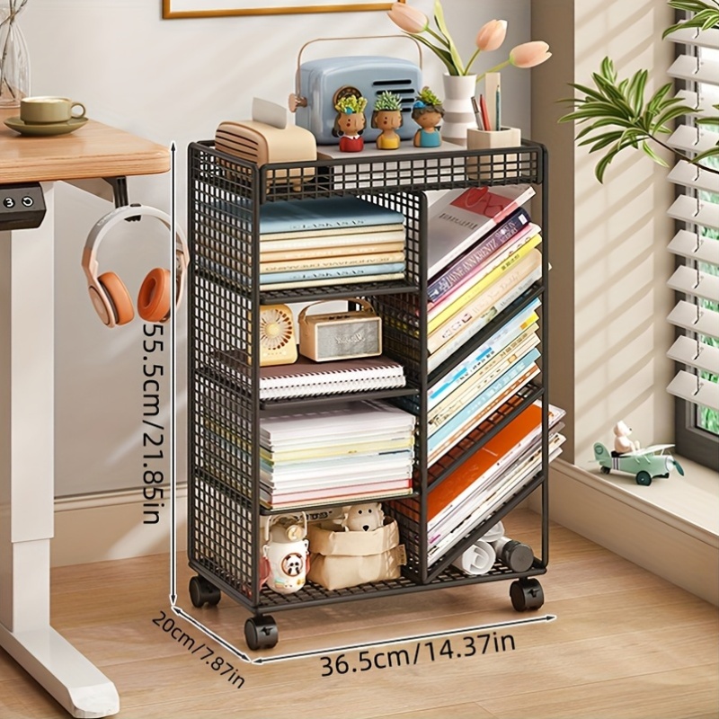 รถเข็นหนังสือแบบมีล้อ - ชั้นวา - Book Cart Rolling บทวิจารณ์และราคา