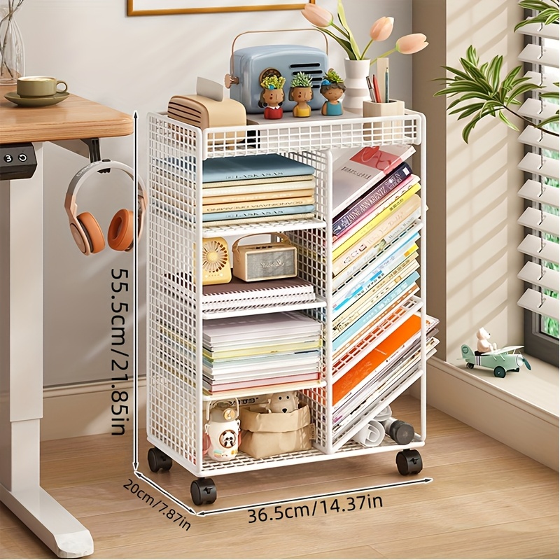 รถเข็นหนังสือแบบมีล้อ - ชั้นวา - Book Cart Rolling บทวิจารณ์และราคา